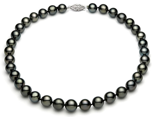 10-12mm Black Tahitian Pearl Necklace AA+ Quality