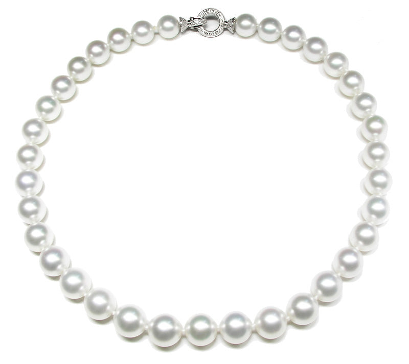 10-12mm White South Sea Pearl Necklace AA+ Quality