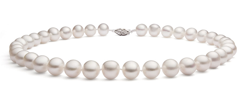 11-12mm White Freshwater Pearl Necklace AAA Quality