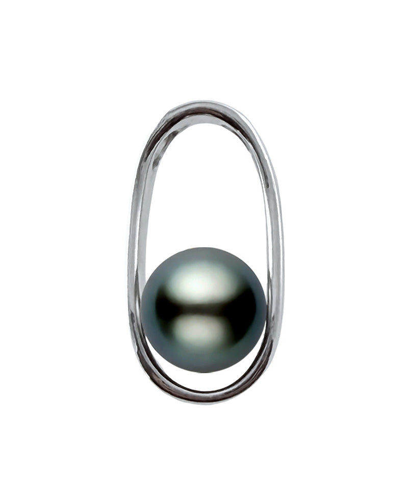 11.5mm Tahitian Pearl Pendant AAA Quality in a Stylish Sterling Silver Setting