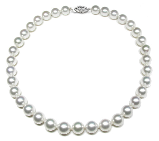 10-13mm White Freshwater Pearl Necklace AA+ Quality