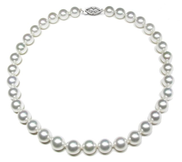 10-13mm White Freshwater Pearl Necklace AA+ Quality