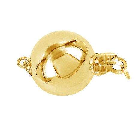 14K Yellow Gold Ball Clasp 9mm