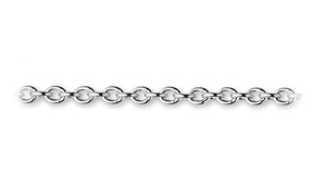 16 Inch Rhodium Plated Sterling Silver Cable Chain