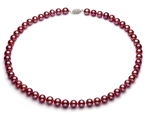 6.5-7mm Cranberry Freshwater Pearl Necklace AAA Quality