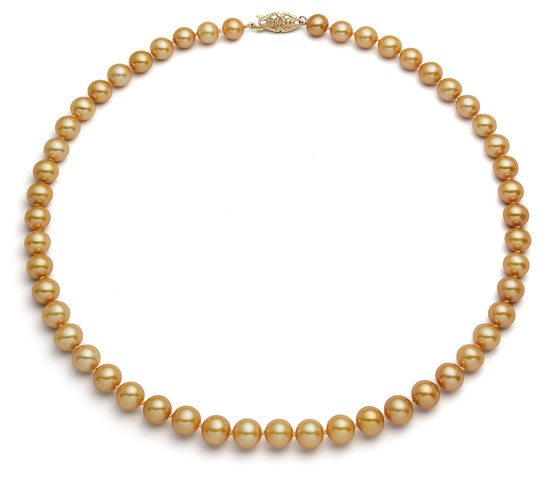 6.5-7mm Golden Freshwater Pearl Necklace AAA Quality