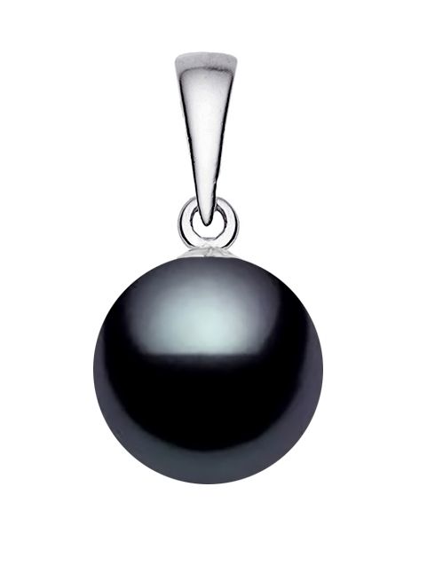 7-10.5mm Black Freshwater Pearl Pendant AAA Quality