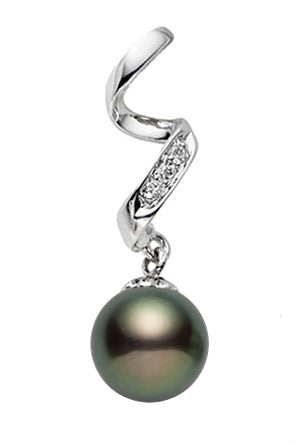 7.5-10mm Black Freshwater Pearl Pendant AAA Quality
