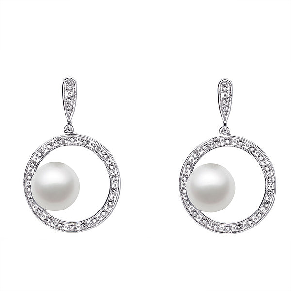 7.5-8.5mm AAA Japanese Akoya Cultured Pearl Earrings