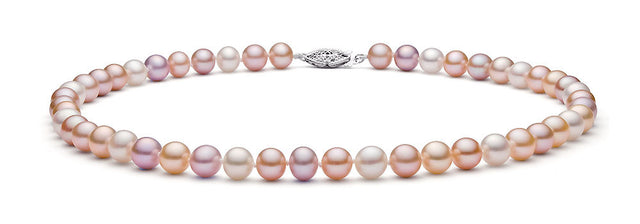 7-7.5mm Multicolor Freshwater Pearl Necklace AA+ Quality