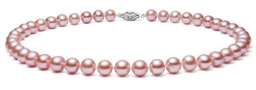 7-7.5mm Pink/Lavender Freshwater Pearl Necklace AAA Quality