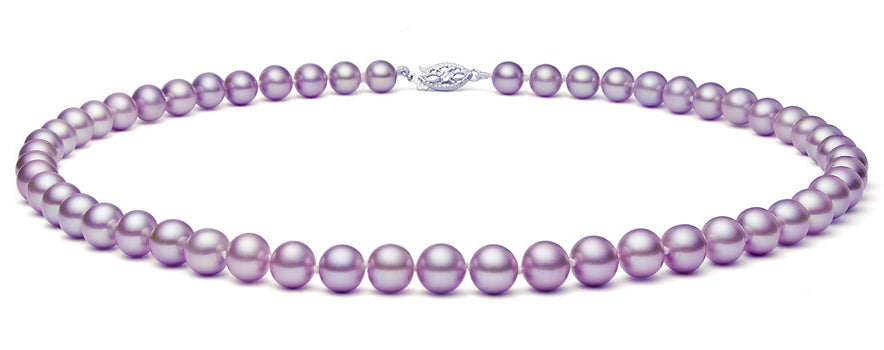 7-7.5mm Pink/Lavender Freshwater Pearl Necklace AAA Quality