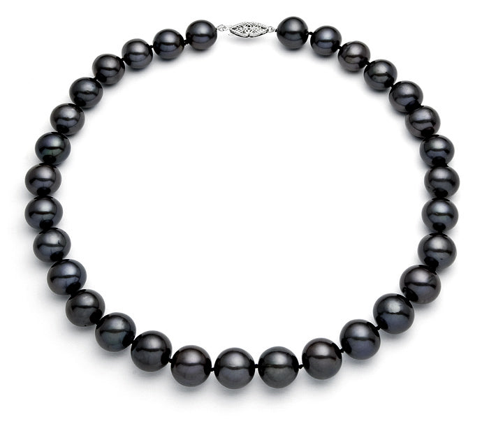 10-11mm AAA Quality Black Freshwater Pearl Necklace