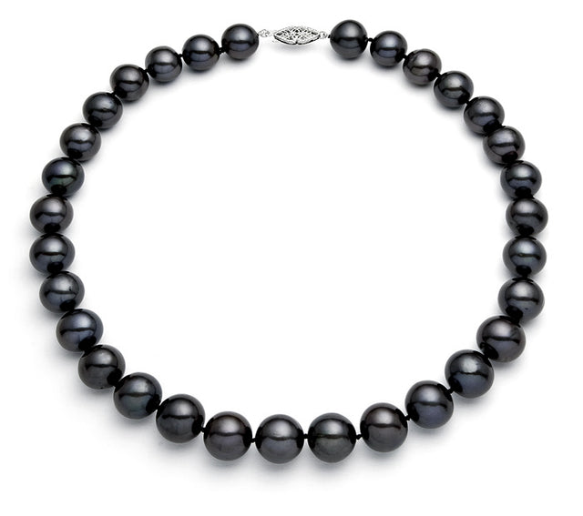 10-11mm AAA Quality Black Freshwater Pearl Necklace