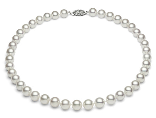 8.5-9.5mm White Freshwater Pearl Necklace AA+ Quality