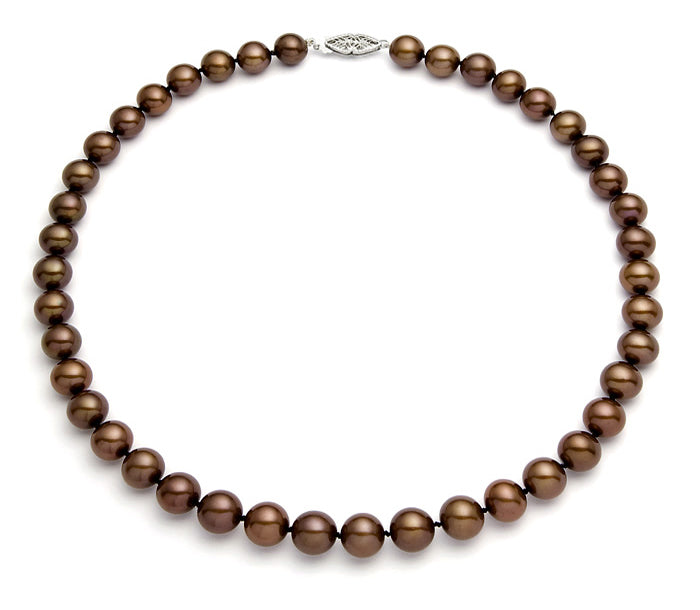 8.5-9mm AA+ Quality Classic Cocoa Freshwater Pearl Necklace