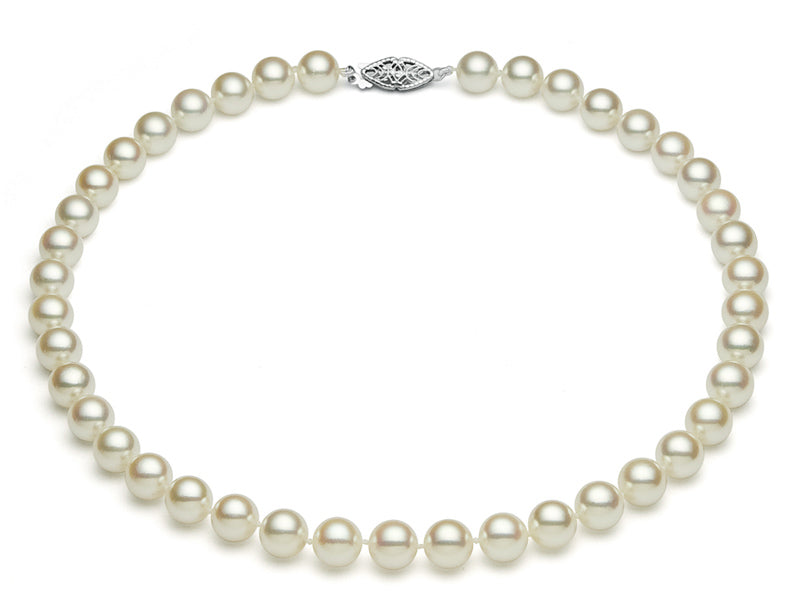 8.5-9mm Cream Japanese Cultured Akoya Pearl Necklace AAA Quality