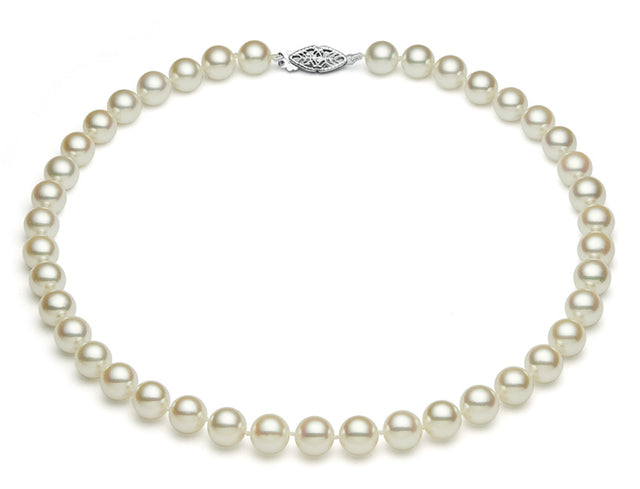 8.5-9mm Cream Japanese Cultured Akoya Pearl Necklace AAA Quality