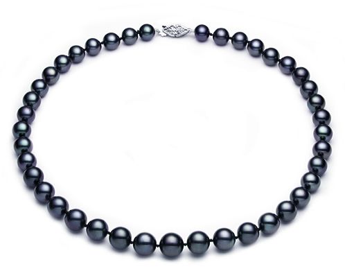 9-10mm AAA Quality Black Freshwater Pearl Necklace