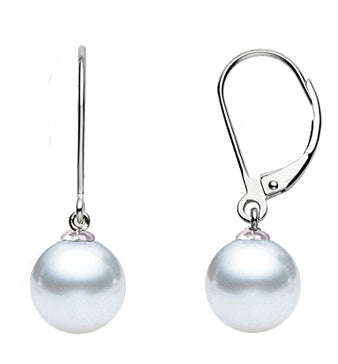 11.6-11.7MM AAA Quality South Sea Pearl Earrings 18K White Gold