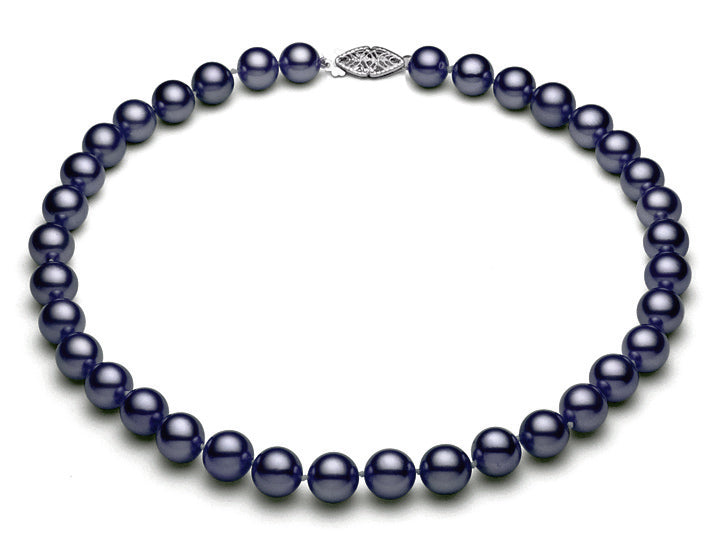10-11mm Black Freshwater Pearl Necklace AA+ Quality