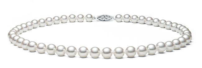6.5-7mm AAA Quality White Japanese Cultured Akoya Pearl Necklace