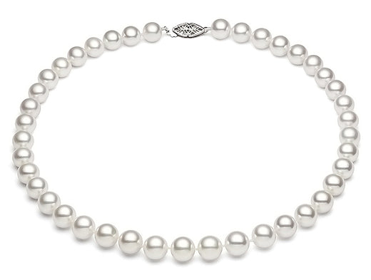 7.5-8mm AAA Quality White Japanese Cultured Akoya Pearl Necklace