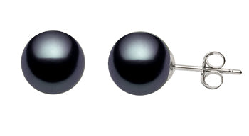 Black AAA Quality Freshwater Pearl Earrings