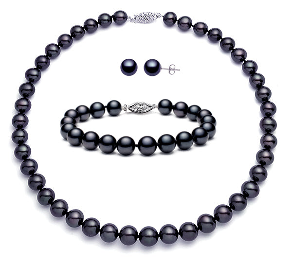 Black Freshwater Pearl Set