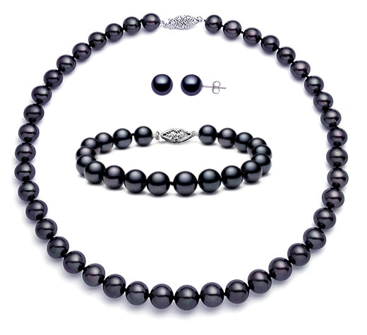 Black Freshwater Pearl Set