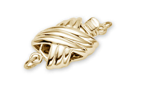 14k Yellow Gold Tiffany Style X Shape Clasp