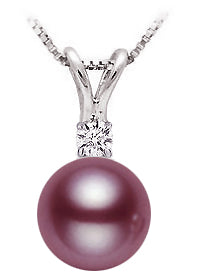 Cranberry Freshwater Pearl Pendant AAA Quality