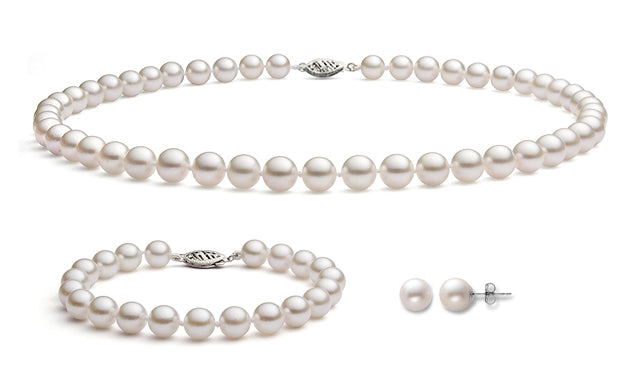 White Freshwater Pearl Set AA+ Quality
