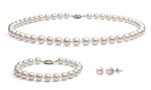 White Freshwater Pearl Set AA+ Quality