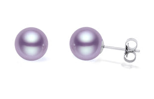 Lavender AAA Quality Freshwater Pearl Earrings