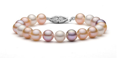Multicolor Freshwater Cultured Pearl Bracelet AA+ Quality 7"