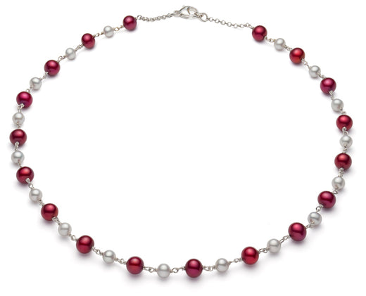 Multicolor Freshwater Pearl Tin Cup Necklace AAA Quality