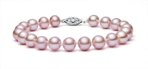 Pink Freshwater Cultured Pearl Bracelet AA+ Quality 7"