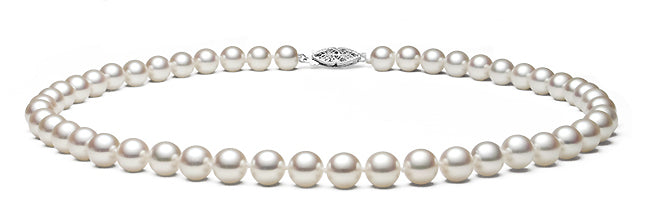 White AAA Quality Freshwater Pearl Necklace 7-7.5mm