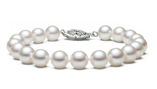 White Freshwater Pearl Bracelet AA+ Quality 7.5-8mm